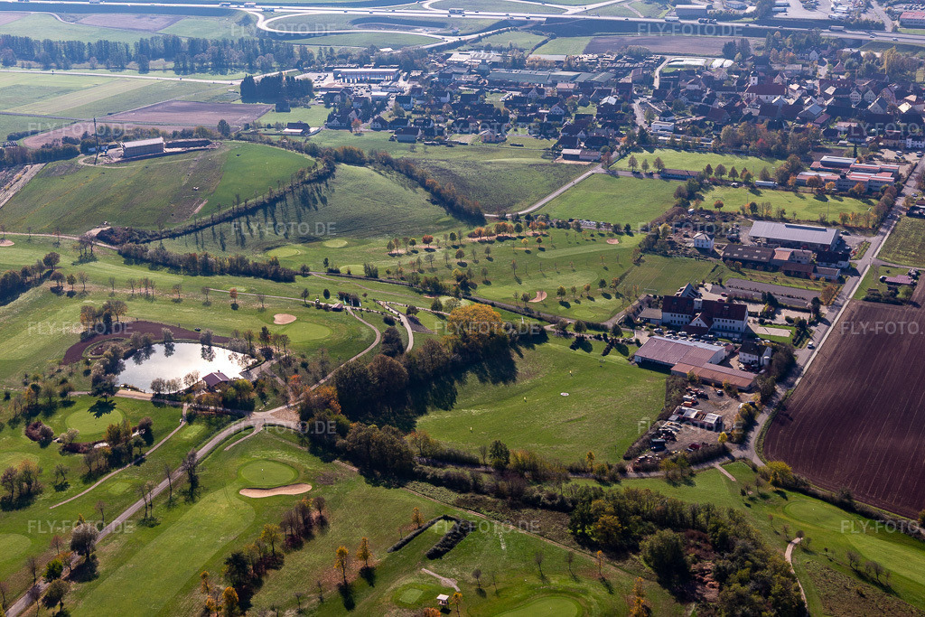 Luftbild: Golfclub Steigerwald e. V in Geiselwind im Bundesland Bayern in Deutschland. Foto: IMG_119566.jpg vom 26.10.2019 durch Werner Riehm/FLY-FOTO.de