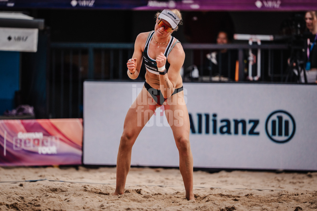 Beachvolleyball | Männer | Allianz German Beach Tour 2025 | Tourstop Hamburg | 31.05.2025 | Melanie Paul ballt die Faust