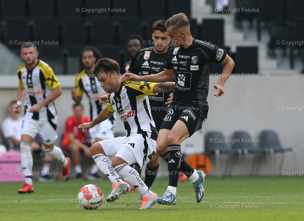 A_LUI_02092024_08 | SPORT,FUSSBALL,ADMIRAL BUNDESLIGA LASK-RZ PELLETS WAC 01.09.24 IM BILD: SASCHA HORVATH  (LASK) UND ERVIN OMIC (WAC) FOTO:FOTOLUI/MW