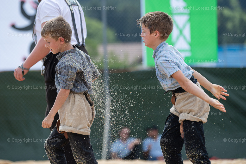Schwingen -  Appenzeller Kantonal Nachwuchsschwingfest 2023 | Oberegg, 8.7.23, Schwingen - Appenzeller Kantonal Nachwuchsschwingfest.