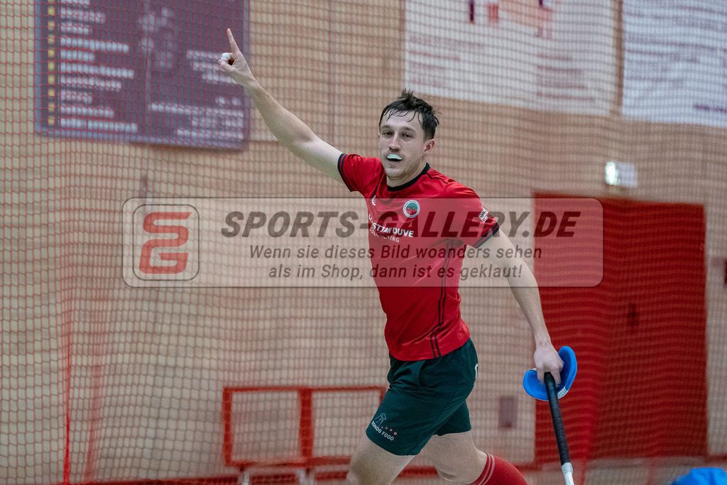 HK_20231217_107584 | 1. Bundesliga Herren Crefelder HC - Düsseldorfer HC  am 17.12.2023 Sporthalle Glockenspitz, Krefeld , Boomes Anton ( Crefelder HTC #23 )