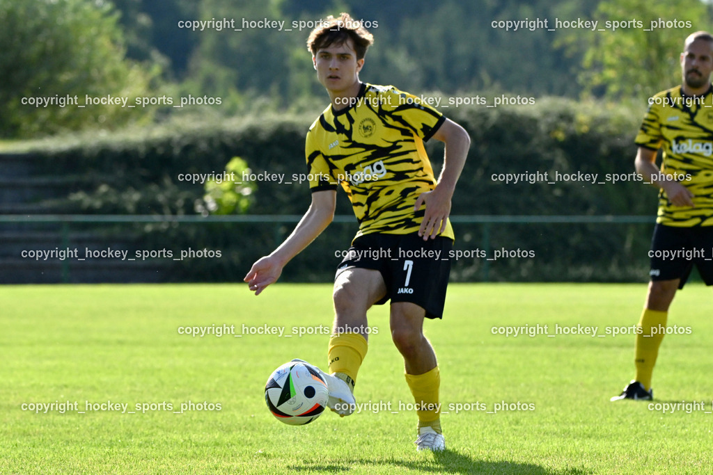 FC Faakersee vs. Rapid Lienz  | #7 Felix Michael Bachlechner FC Faakersee, FC Faakersee vs. Rapid Lienz , FC Faakersee vs. Rapid Lienz  am 04.08.2024 in Faakersee (Sportplatz Faakersee), Austria, (Photo by Bernd Stefan)
