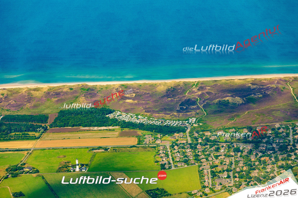 Luftbild Vs Google Maps  Nordsee Ufer Strand  Kampen -Das Luftbild wurde 2025 vom UL-Flugzeug heraus erstellt ( keine Drohnenluftbilder ) - Hochauflösende Luftaufnahme -Nicht vergleichbar mit Google Maps oder Satelittenbilder- Die Geschenkidee !Mit Lizenz und Bildrechte bestellbar