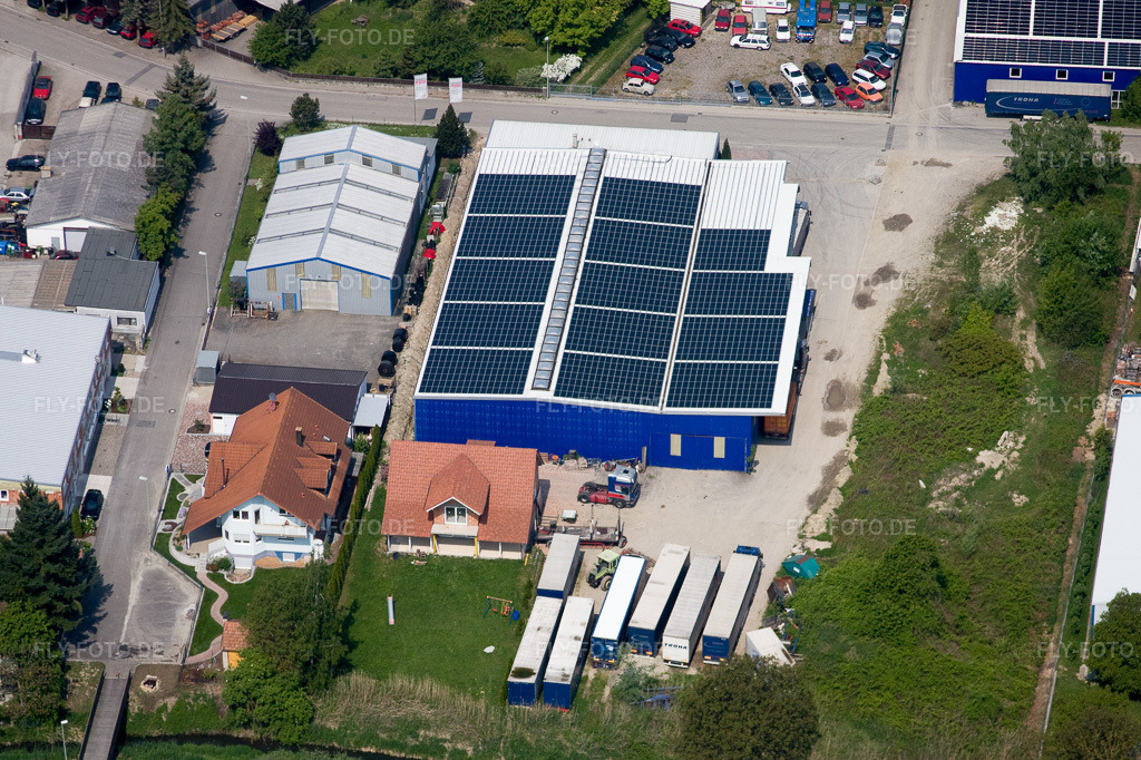 Luftbild: Industriestr in Hagenbach im Bundesland Rheinland-Pfalz in Deutschland. Foto: IMG_18196.jpg vom 03.05.2009 durch Werner Riehm/FLY-FOTO.de