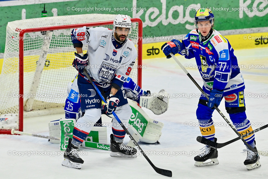 EC IDM Wärmepumpen VSV vs. Hydro Fehervar AV 19 | #90 Darren Archibald Hydro Fehervar, #77 Philipp Lindner EC VSV, EC IDM Wärmepumpen VSV vs. Hydro Fehervar AV 19, EC IDM Wärmepumpen VSV vs. Hydro Fehervar AV 19  am 17.01.2026 in Villach (Stadthalle Villach), Austria, (Photo by Bernd Stefan)