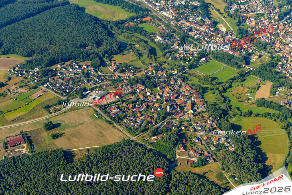 Das Luftbild zeigt : Petersgmünd Georgensgmünd - Die Luftaufnahme wurde 2024 vom UL-Flugzeug aus erstellt ( keine Drohne ) - Hochauflösende Luftaufnahme - Für grossformatige Ausdrucke geeignet. Die Geschenkidee !Mit Lizenz und Bildrechte bestellbar