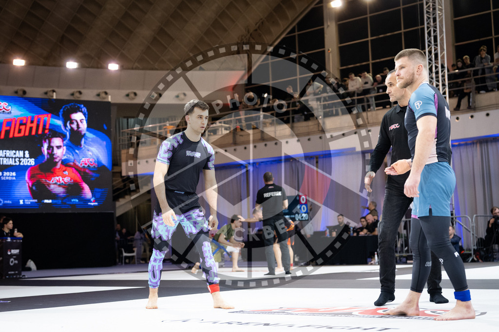 20260214PBB4243 | Fighters compete during the ADCC European Trials  competition day 1 in Belgrade, Serbia, on February 14, 2026.