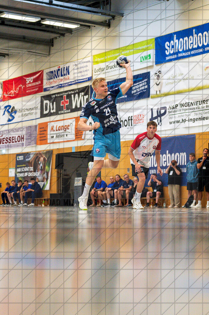 IHC 2026 - Handball-Club Hamburg vs. HØJ Elite | Frederik Bo Andersen (Handball-Club Hamburg #21); IHC 2026 - Handball-Club Hamburg vs. HØJ Elite am 07.08.26 in Sporthalle KGS, Schneverdingen - Realisiert mit Pictrs.com