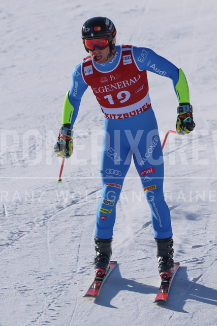 Audi FIS Ski World Cup: Men’s Slalom – Hahnenkamm Race, Kitzbuehel | Kitzbuehel, Austria, 25.Jan.26 - Alpine Skiing - FIS World Cup, Hahnenkamm Race, Slalom, men. The image shows CASSE Mattia (ITA, Rossignol).