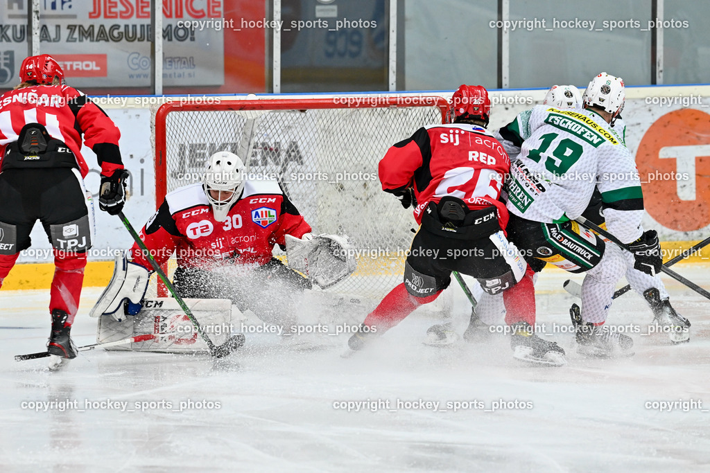 HDD Jesenice vs. EC Bregenzerwald 30.9.2022 | #14 Lesnicar Tias, #30 Avsenik Urban, #26 Rep Ozbej, #19 Tschofen Marlon