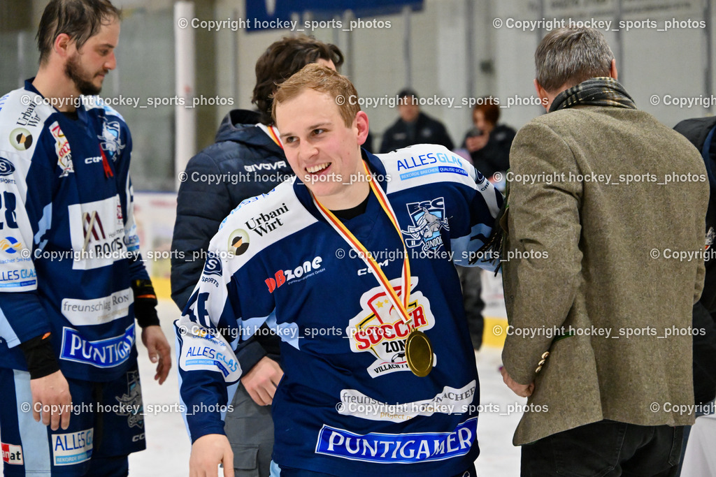 ESC Steindorf vs. EHC Althofen 8.3.2024 | ESC Steindorf vs. EHC Althofen 8.3.2024, ESC Steindorf vs. EHC Althofen Meisterfeier am 08.03.2024 in Steindorf (Ossiachersee Halle), Austria, (Photo by Bernd Stefan)