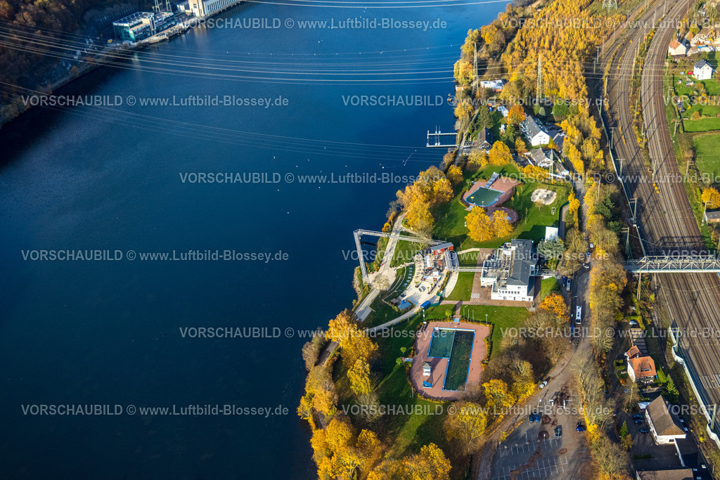 Hagen251102890 | Luftbild, Salitos Beach Hengsteysee Beach Club am Hengsteysee, Strandhaus und Freibad Südufer, Boele, Hagen, Ruhrgebiet, Nordrhein-Westfalen, Deutschland