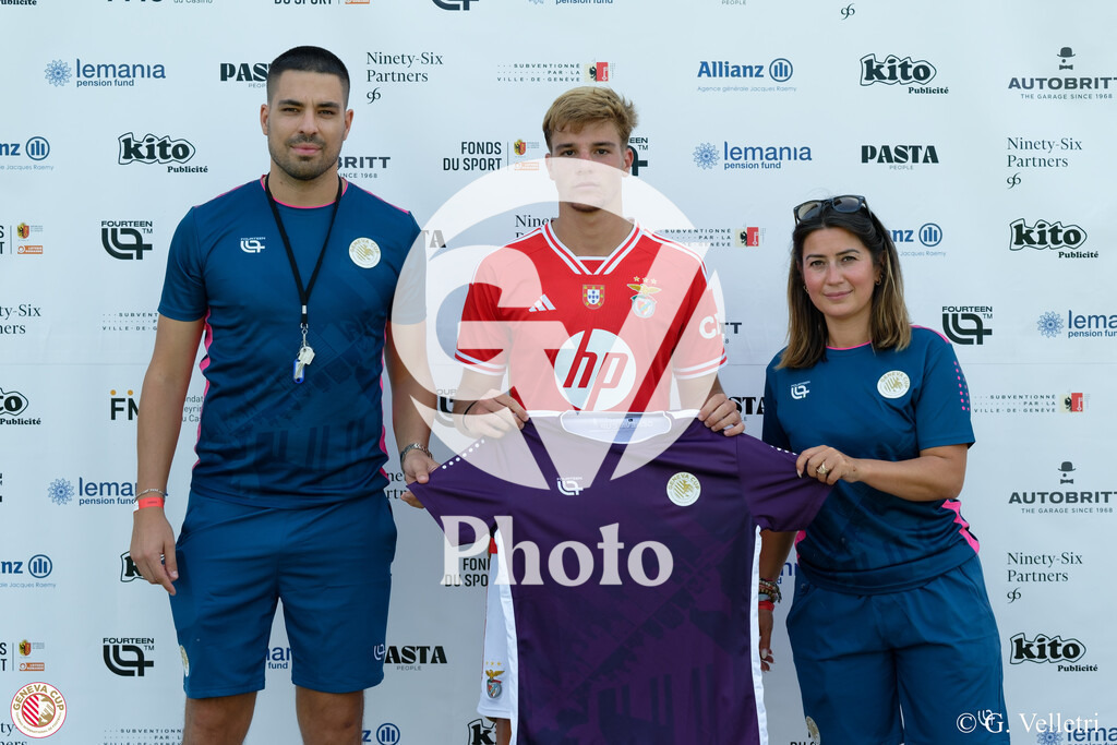 GenevaCup Group Phase - SL Benfica v Meyrin FC | during the GenevaCup Group Phase match between SL Benfica and Meyrin FC at Stade des Arberes in Meyrin, Switzerland