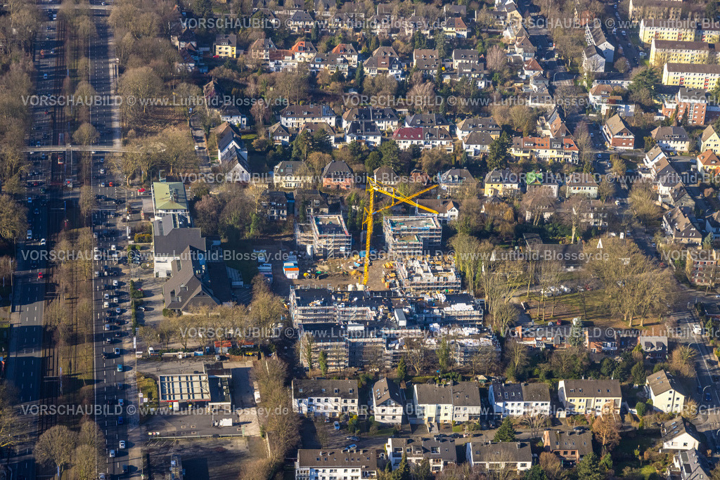 Dortmund240100904 | Luftbild, Baustelle mit Neubau Wohnhäuser für St. Josefinenstift, hinter dem Parkhotel Wittekindshof, Westfalendamm Verkehrssituation, Westfalendamm, Dortmund, Ruhrgebiet, Nordrhein-Westfalen, Deutschland