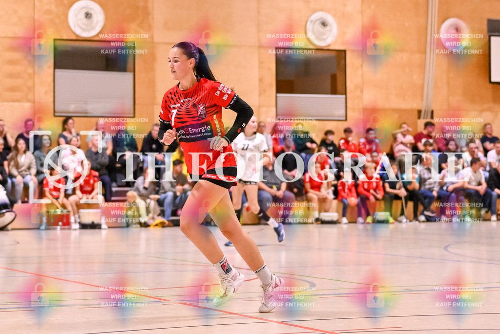 GER, SG Maulburg/Steinen - HSG Dreiland, Frauen-Handball, Oberliga Suedbaden, 3. Spieltag, Saison 2024/2025, 12.10.2024 | Lena Marie Hlawarschek (SG Maulburg/Steinen, #07)GER, SG Maulburg/Steinen - HSG Dreiland, Frauen-Handball, Oberliga Suedbaden, 3. Spieltag, Saison 2024/2025, 12.10.2024Foto: TH Fotografie/Thomas Hess