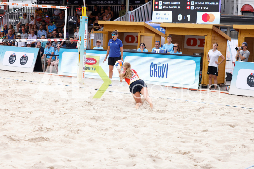 Obi BeachTour 2026 - Basel | BASEL, SWITZERLAND - JULY 18: NOEMI EUGSTER (SUI) during the Obi BeachTour 2026 match between EUGSTER / GÄHWILER (SUI) and WANDELER / STOLZ (SUI) at Barfüsserplatz on July 18, 2026 in Basel, Switzerland. - Realisiert mit Pictrs.com
