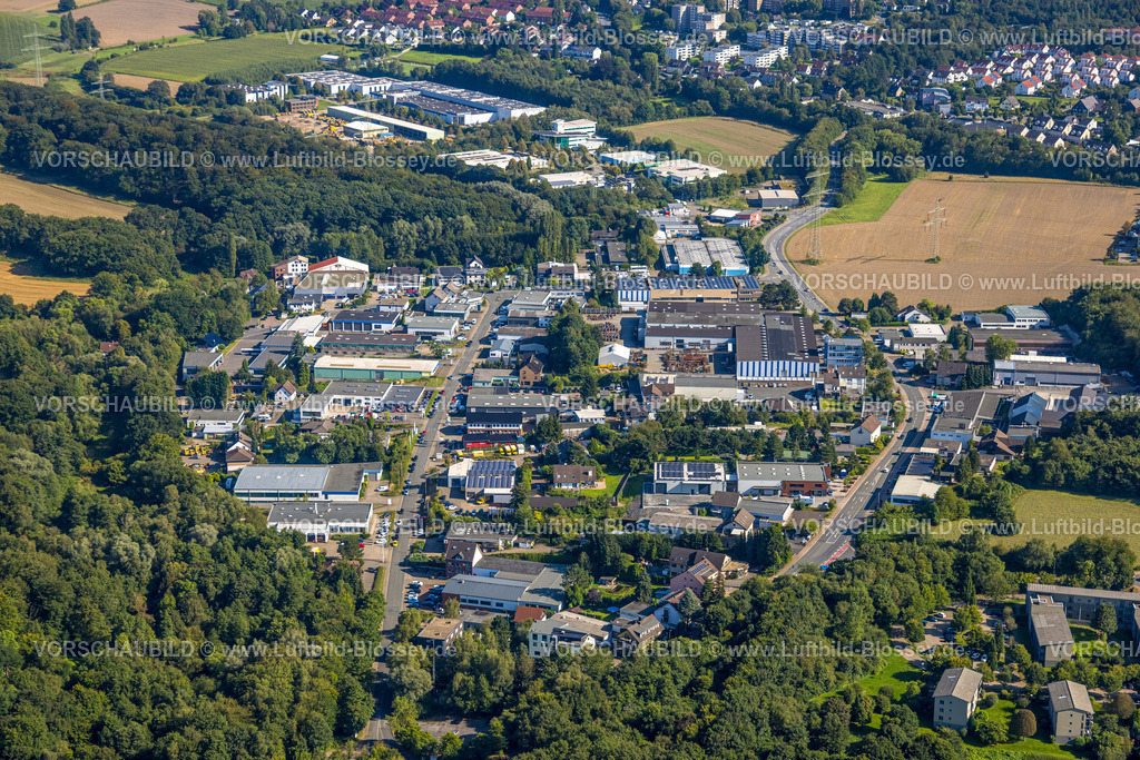 Hattingen240809948 | Luftbild, Gewerbegebiet Zum Ludwigstal, Holthausen, Hattingen, Ruhrgebiet, Nordrhein-Westfalen, Deutschland