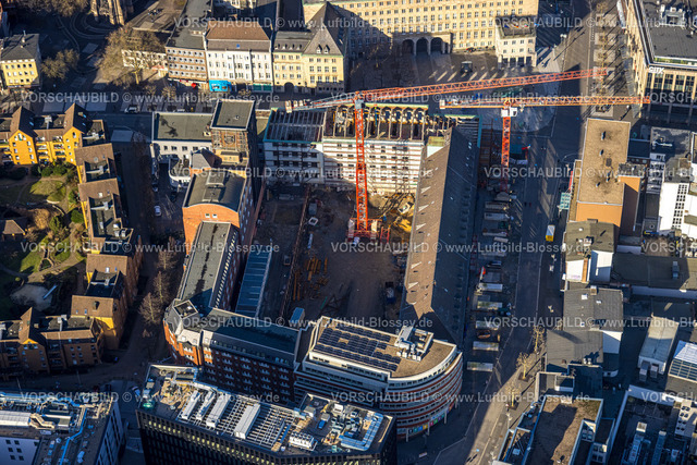 Bochum240103757 | Luftbild, Baustelle Haus des Wissens (HdW), Gleisdreieck, Bochum, Ruhrgebiet, Nordrhein-Westfalen, Deutschland