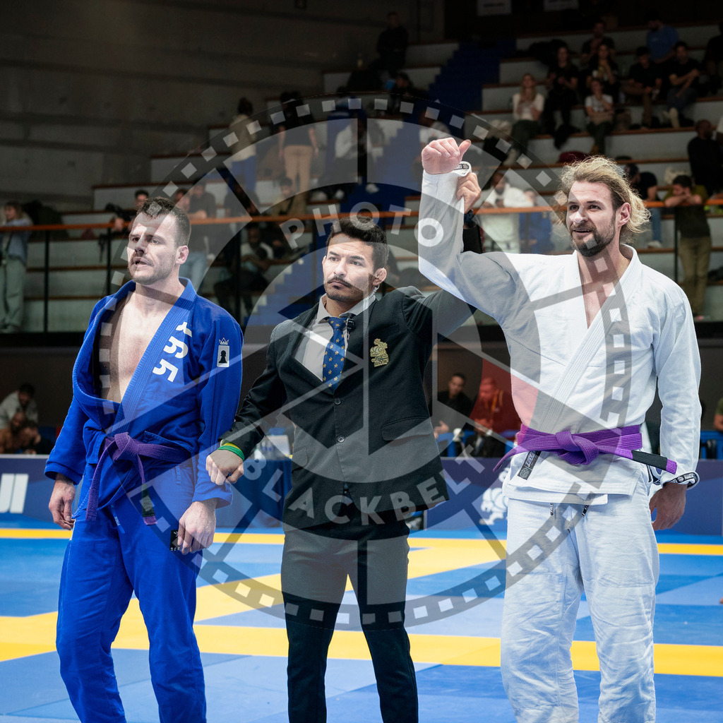 20240126PBB1975 | Fighters compete during the Brazilian Jiu-Jitsu European Championship of the IBJJF in Paris, France, on January 26, 2024.