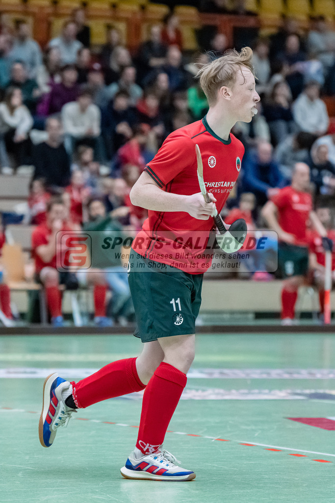 HK_20231216_107416 | 1. Bundesliga Herren  Crefelder HTC - Blau Weiß Köln am 16.12.2023 Sporthalle Glockenspitz, Krefeld , Lenjo Tappert ( Crefelder HTC #11 )