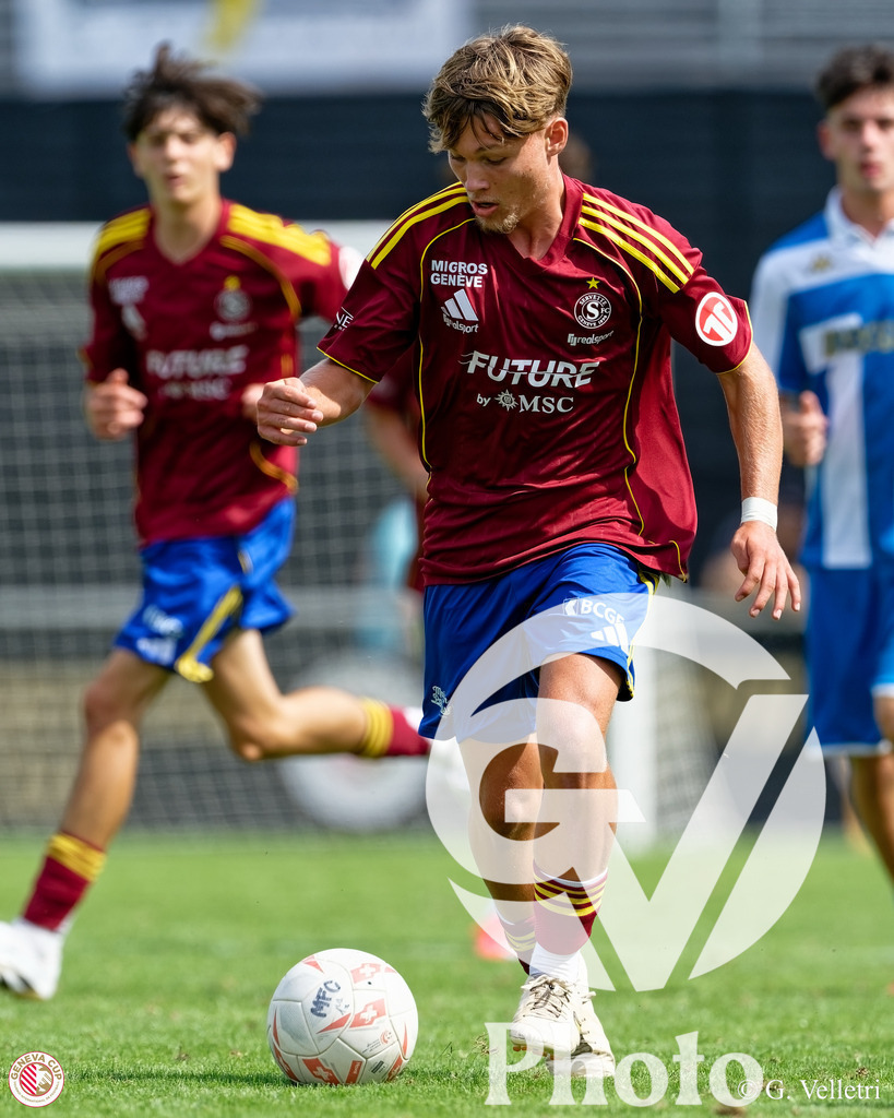 GenevaCup Group Phase - Servette FC v RC Deportivo | during the GenevaCup Group Phase match between Servette FC and RC Deportivo at Stade des Arberes in Meyrin, Switzerland