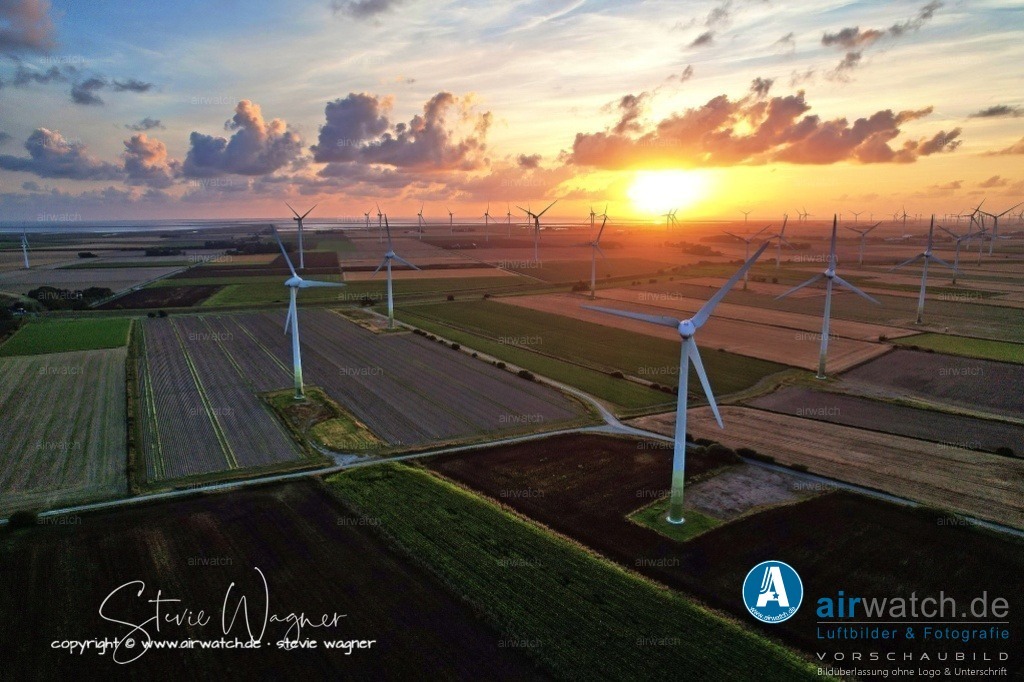 Windpark Breklumer-Koog | Luftbild, Windenergieanlagen, Enercon, Windpark Breklumer Koog