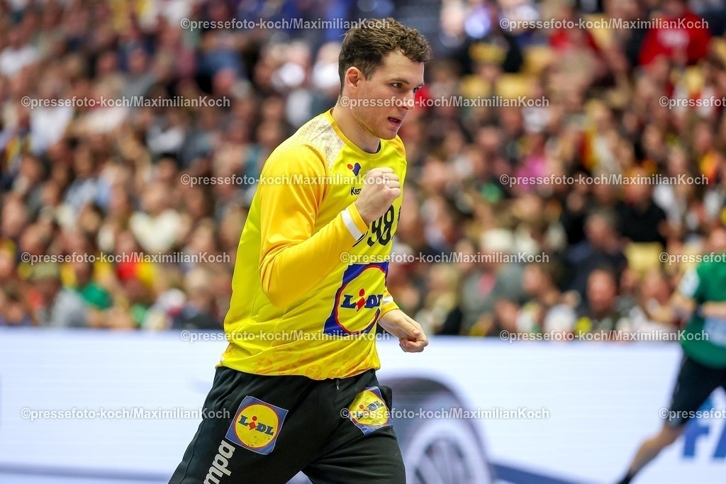 EHF17012601096 | 17.01.2026, Handball, Men's EHF EURO 2026, Österreich - Spanien, Jyske Bank Boxen in Herning, Dänemark, Preliminary Round:  Constantin Möstl (Austria #98) 