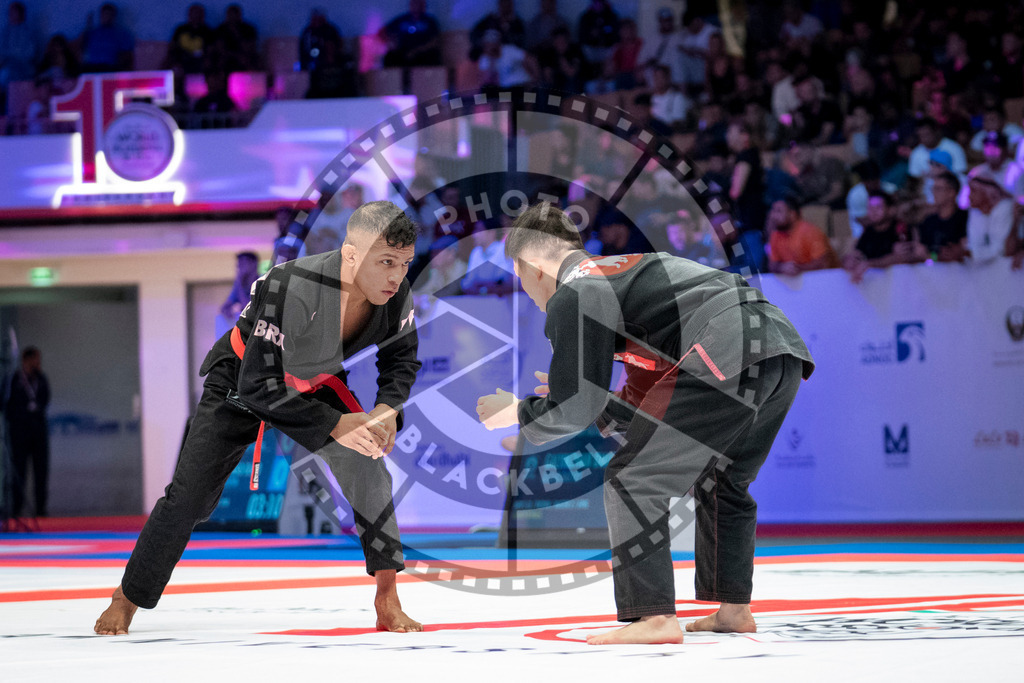 20231107PBB6164 | Fighters compete during the AJP World Master Championship in the Mubadala Arena in Abu Dhabi, Arab United Emirates, on November 7, 2023.