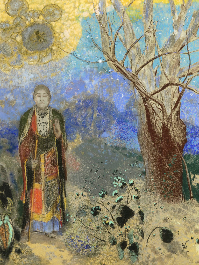 Odilon Redon - Buddha | Moderne Wandbilder auf Leinwand, Acylglas, Alu-Dibond oder als Poster. Tauchen Sie ein in die Welt KI-generierter Kunstwerke - entdecken Sie hochwertige Kunstdrucke unserer Gemälde, Illustrationen und fotorealistischen Motive.