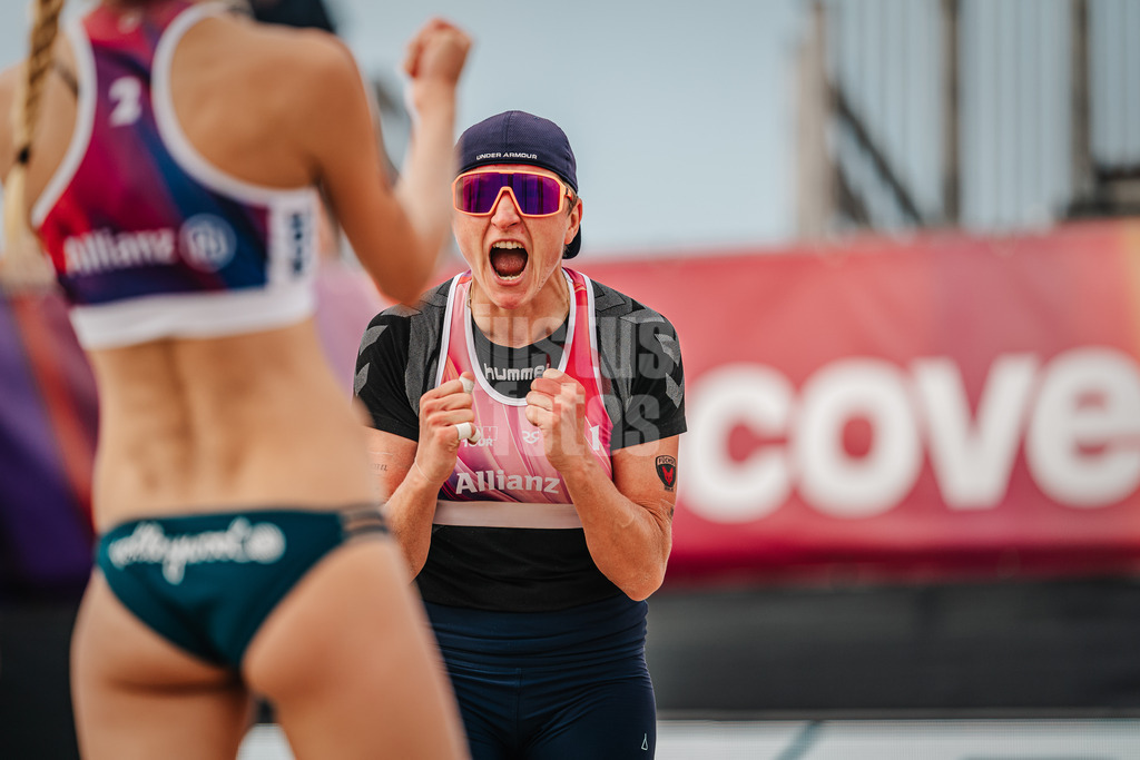 Beachvolleyball | Frauen | Allianz German Beach Tour 2024 | Tourstop Kühlungsborn 2 | 15.08.2024 | Melanie Gernert jubelt