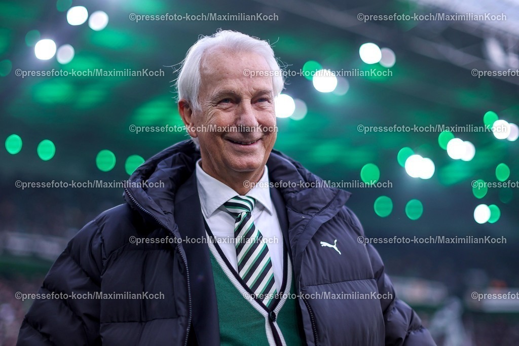 BMG13122501010 | 13.12.2025, Fußball, Borussia Mönchengladbach - VfL Wolfsburg, 1. Fußball Bundesliga, 14.Spieltag, Borussia-Park, Saison 2025 2026: Präsident Rainer Bonhof (Borussia Mönchengladbach)  DFB regulations prohibit any use of photographs as image sequences and or quasi-video.