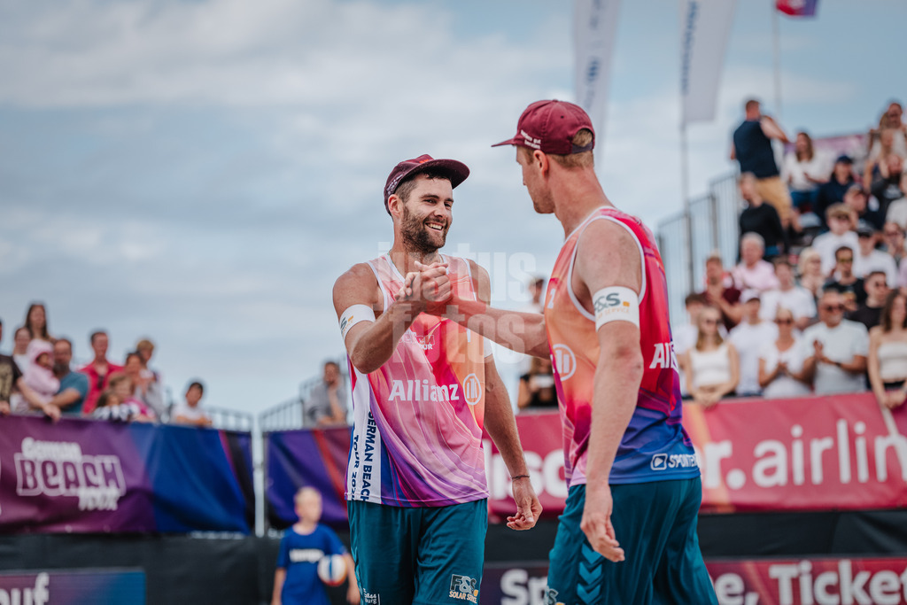Beachvolleyball | Männer | Allianz German Beach Tour 2024 | Tourstop Kühlungsborn 2 | 17.08.2024 | v.l. Manuel und Yannick Harms