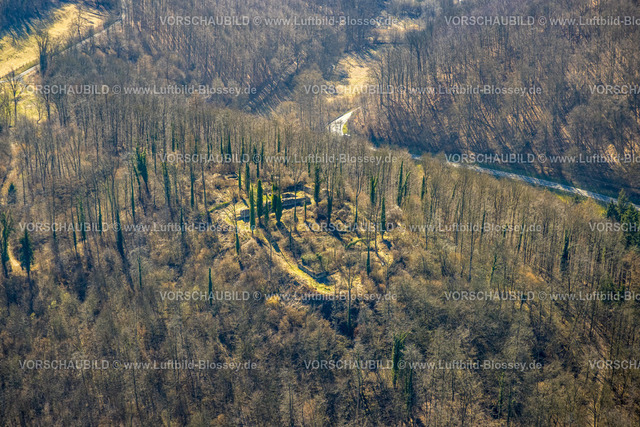 Arnsberg250305385 | Luftbild, Ruine Rüdenburg, auch Alte Grafenburg, Arnsberg, Sauerland, Nordrhein-Westfalen, Deutschland