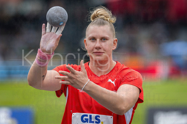 Deutsche Leichtathletik-Meisterschaften; Bochum-Wattenscheid, 26.07.2026 | Katharina Maisch (LV 90 Erzgebirge), Kugelstossen; Deutsche Leichtathletik-Meisterschaften am 26.07.2026 im Lorheide-Stadion, Bochum-Wattenscheid (Nordrhein-Westfalen).
