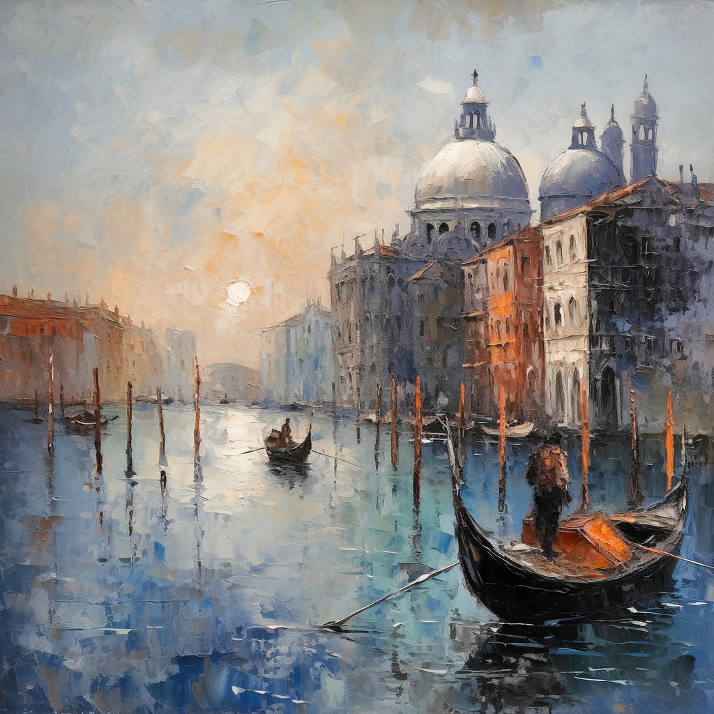 2307026 - Canal Grande | Impressionistisches Wandbild des Canal Grande in Venedig.