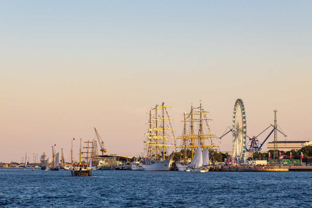 Segelschiffe auf dem Neuen Strom während der Hanse Sail in Rostock | Segelschiffe auf dem Neuen Strom während der Hanse Sail in Rostock.