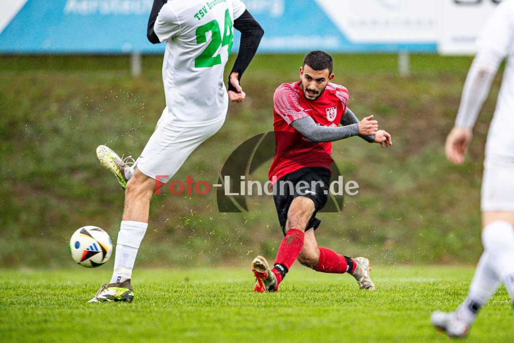 TSV Peißenberg gegen TSV Brunnthal | Fußball Kreisliga Herren Oberbayern Zugspitze Gruppe 1 2024/25, TSV Peißenberg gegen TSV Brunnthal, 20241003,Schuss von Dennis MULAJ (TSV Peißenberg 9),2024-10-03 in Peißenberg (Sportpark Peißenberg), Dennis MULAJ (TSV Peißenberg 9)Copyright: WolfgangxLindner www.foto-lindner.de