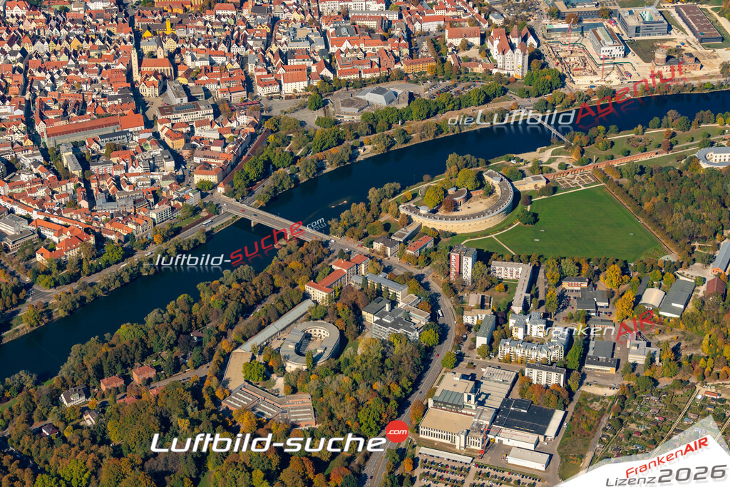 aktuelles Luftbild von Klenzepark Ingolstadt - Luftaufnahme wurde 2018 von https://frankenair.de mittels Flugzeug (keine Drohne) erstellt.