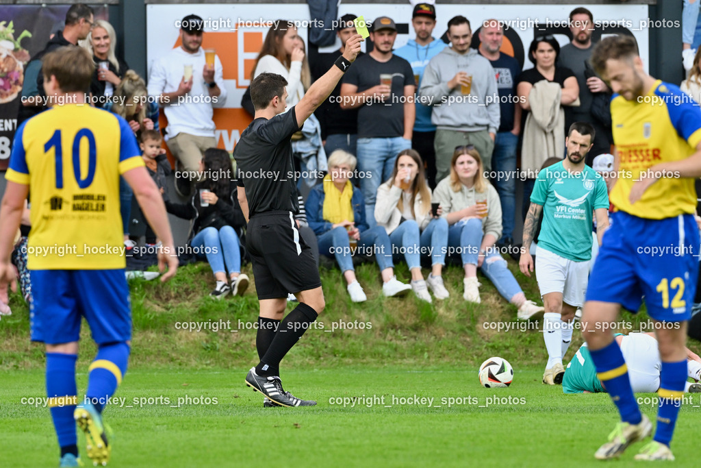 SV Afritz 1975 vs. SV Rosegg | Patrick Treffer Referee,Gelbe Karte, #9 Ante Cavar SV Rosegg, SV Afritz 1975 vs. SV Rosegg, SV Afritz 1975 vs. SV Rosegg am 26.05.2024 in Afritz (Sportplatz Afritz), Austria, (Photo by Bernd Stefan)