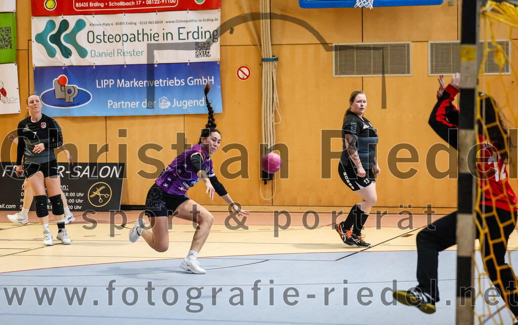 2024-03-23_023_SpVgg_Altenerding_II_gegen_ETSV_09_Landshut | Erding, Deutschland, 23.03.2024:
Handball, Bezirksliga Frauen Altbayern 2023 / 2024, 19. Spieltag, SpVgg Altenerding II gegen ETSV 09 Landshut, Endergebnis: 22:18

Nathalie Isaak (ETSV 09 Landshut, #7), Michelle Gruber (SpVgg Altenerding, #7), Tamara Neueder (ETSV 09 Landshut, #13), Yllije Licollari (ETSV 09 Landshut, #12)

Foto: Christian Riedel / fotografie-riedel.net
