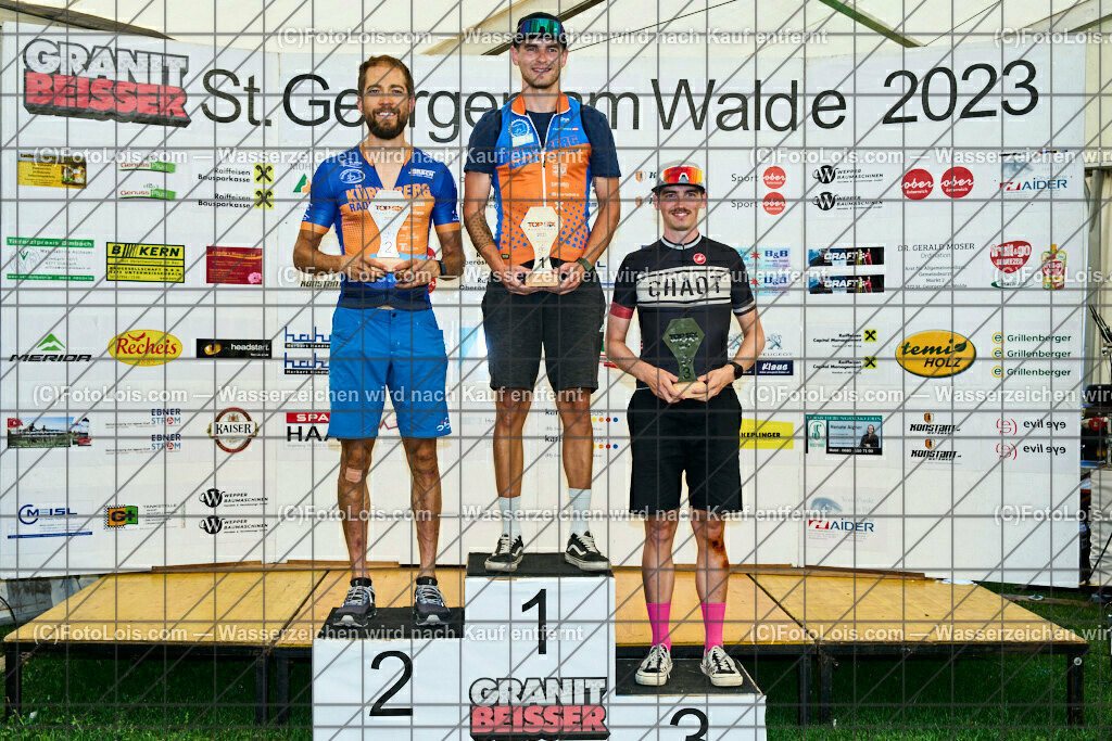 ALP8104_XXIX_GRANITBEISSER_Siegerehrung | (C)FotoLois.com, Alois Spandl, 29. GRANITBEISSER - Mountainbike-Marathon in St. Georgen am Walde, Start/Ziel/Siegerehrung, Sa 2. September 2023.