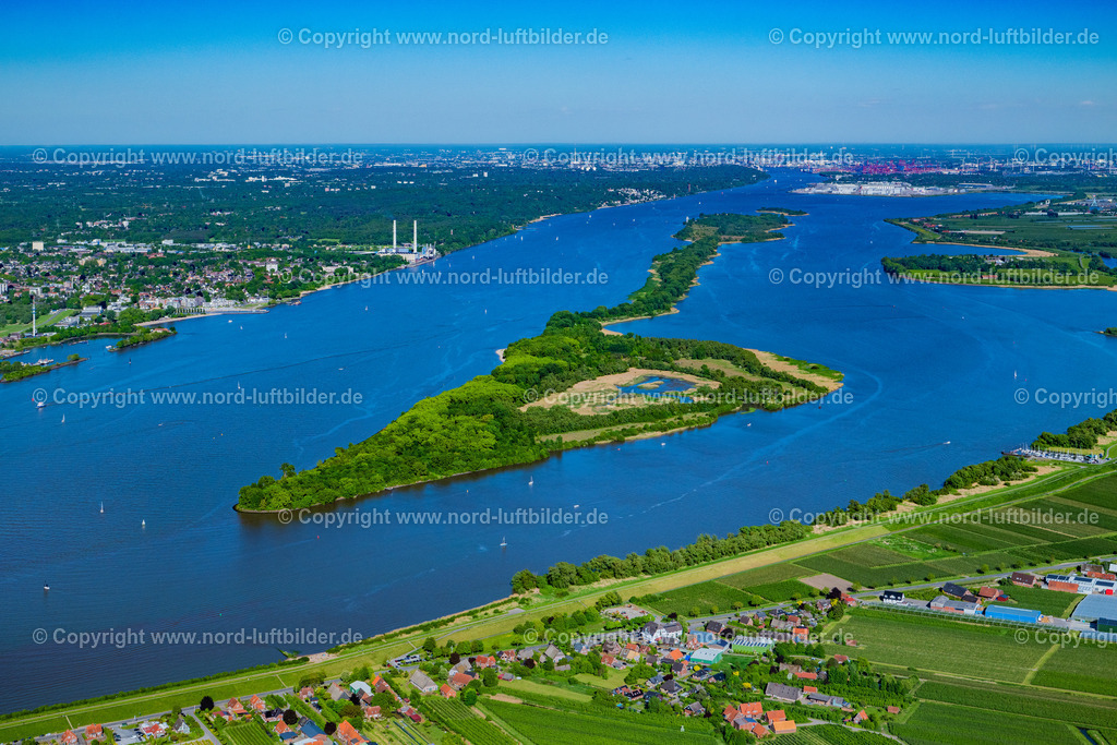Hamburg_Elbinsel_Hanskalbsand_Nesssand_Schweinesand_ELS_8258110525 | WEDEL 11.05.2025 Insel Hanskalbsand in der Elbe bei Wedel im Bundesland Schleswig Holstein. // Hanskalbsand island in the Elbe near Wedel in the state of Schleswig Holstein. Foto: Martin Elsen