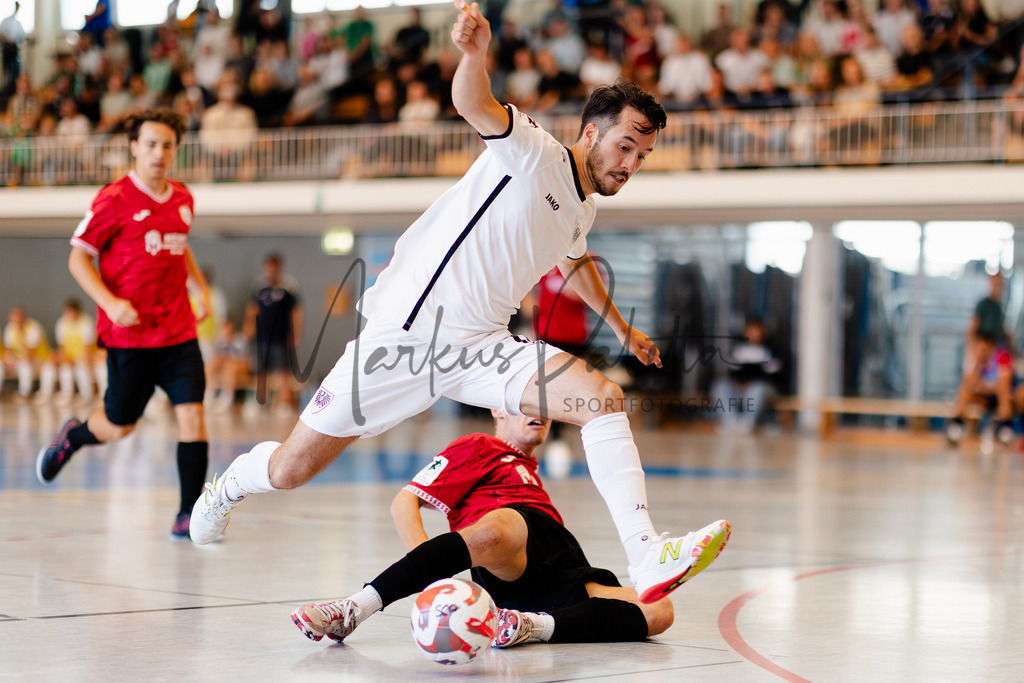 Futsal-Bundesliga, Saison 2025/2026, 2. Spieltag: SC Preußen Münster - FC Liria Futsal Berlin | Futsal-Bundesliga, Saison 2025/2026, 2. Spieltag, SC Preußen Münster empfängt FC Liria Berlin in der Universitäts-Sporthalle in Münster. Foto: sportfotografie.ms | Markus Paletta - Realisiert mit Pictrs.com