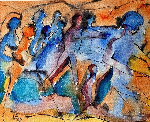 MännlichWeiblichDivers | "MännlichWeiblichDivers", Aquarell und Federzeichnung auf HahnemühleBütten, 27x34 cm - Realisiert mit Pictrs.com