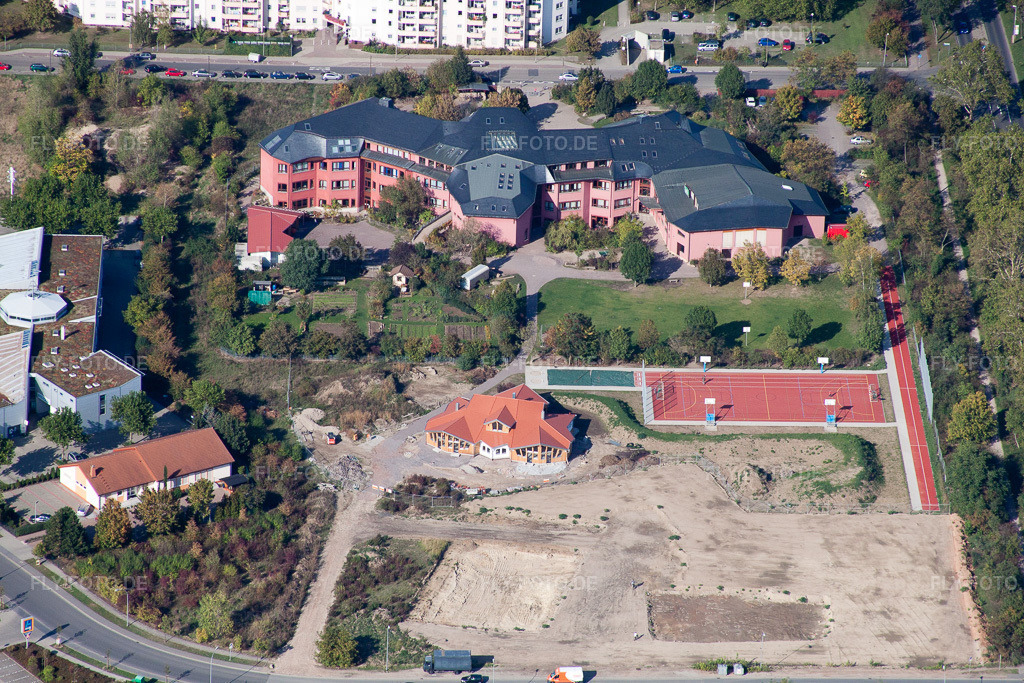 Luftbild: Freie Waldorfschule eV in Frankenthal im Bundesland Rheinland-Pfalz in Deutschland. Foto: IMG_21881.jpg vom 09.10.2009 durch Werner Riehm/FLY-FOTO.de
