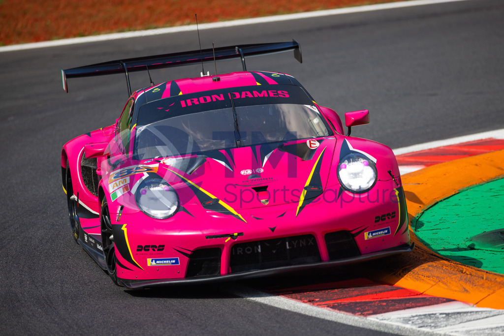 Trainproduction-20230708-0069 | MONZA,ITALY,08.Jul.23 - MOTORSPORTS - WEC, FIA World Endurance Championships, 6h of Monza, Autodromo Monza. Image shows Sarah Bovy (BEL), Michelle Gatting (DEN) and Rahel Frey (SUI/ Iron Dames). Photo: Trainproduction / Matthias Trinkl