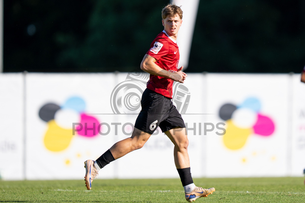SG Sonnenhof Großaspach vs. Fortuna Köln, Fussball, 3. Liga, 1. Spieltag, 08.08.2026 | Christian Mistl (SG Sonnenhof Großaspach, #06),SG Sonnenhof Großaspach vs. Fortuna Köln, Fussball, 3. Liga, 1. Spieltag, 08.08.2026,DFB regulations prohibit any use of photographs as image sequences and/or quasi-video