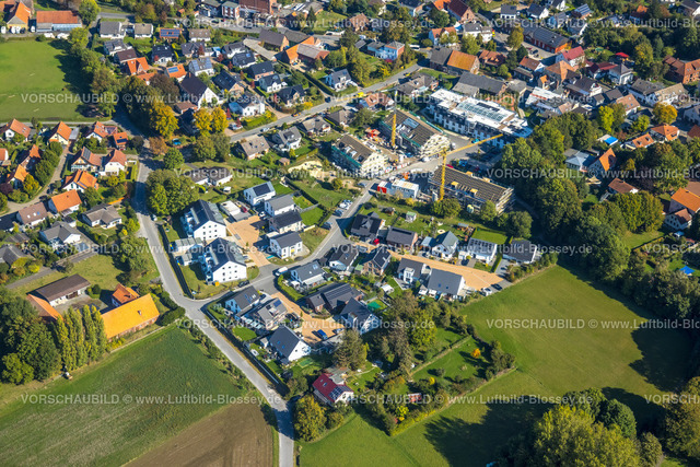 Unna220902974 | Luftbild, Baustelle und Neubaugebiet Große-Oetringhaus-Straße, Pflegewohnanlage Haus am Hellweg, Hemmerde, Unna, Ruhrgebiet, Nordrhein-Westfalen, Deutschland
