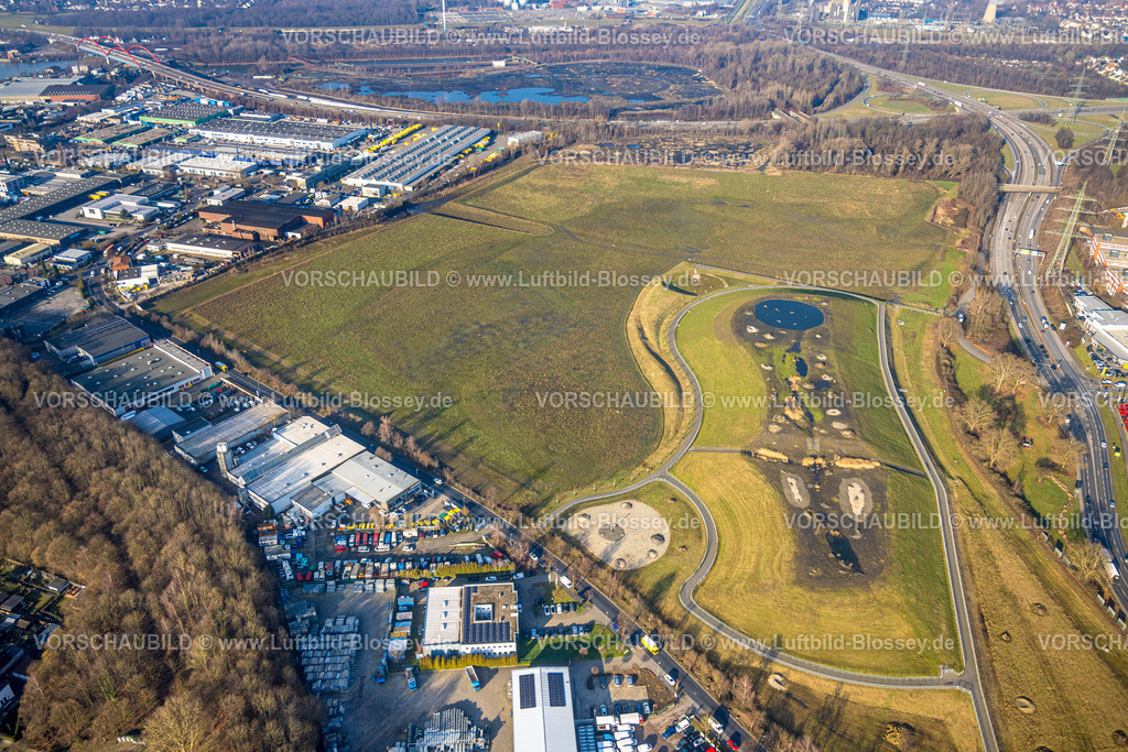 Essen260101079 | Luftbild, neues Gewerbegebiet Freiheit Emscher, Gladbecker Straße und Daniel-Eckhardt-Straße, Essen, Ruhrgebiet, Nordrhein-Westfalen, Deutschland