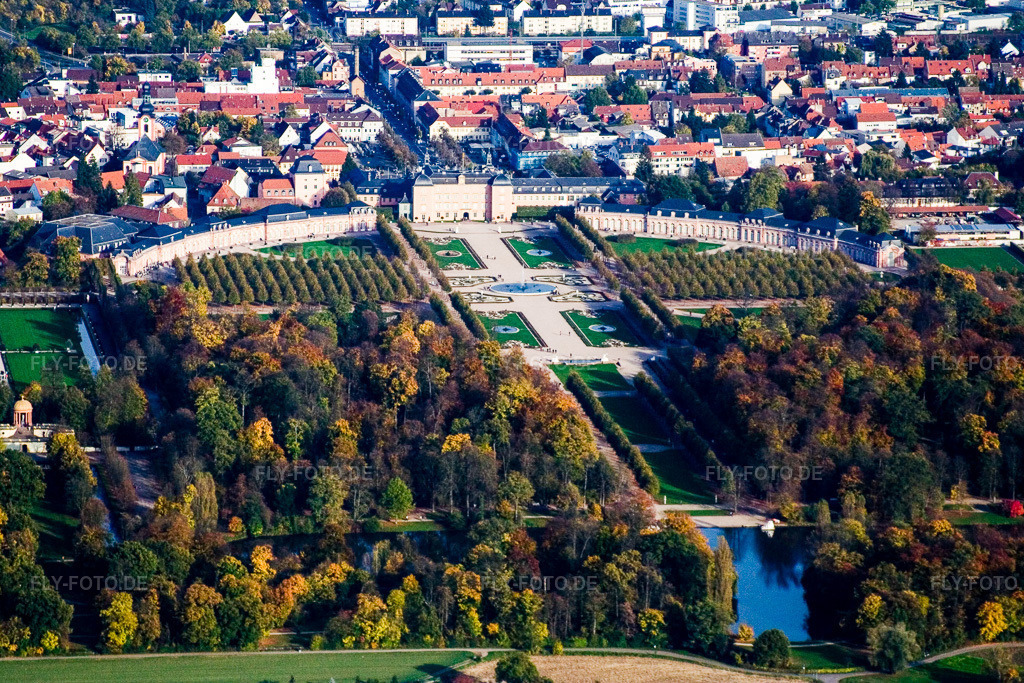 Luftbild: Schloßgarten Schwetzingen in Schwetzingen im Bundesland Baden-Württemberg in Deutschland. Foto: IMG_14280.jpg vom 19.10.2008 durch Werner Riehm/FLY-FOTO.de